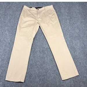 Volcom Vmonty Stone Chino Pants Mens 33 Tan Khaki Straight Leg Twill